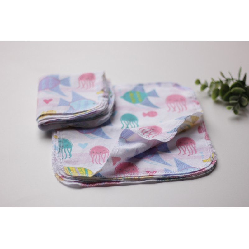 Fish - Flannel  wipes