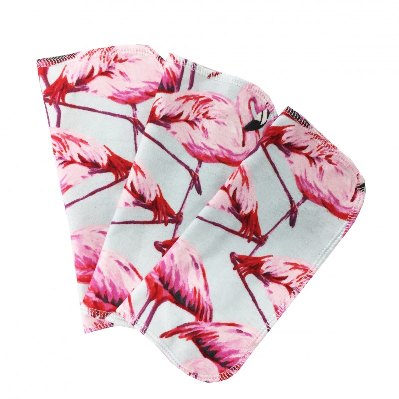 Pink flamingo - Flannel  wipes