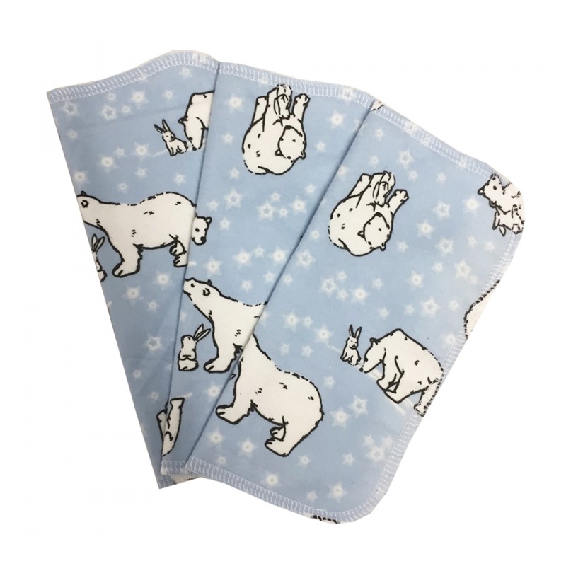 Polar bear - Flannel  wipes