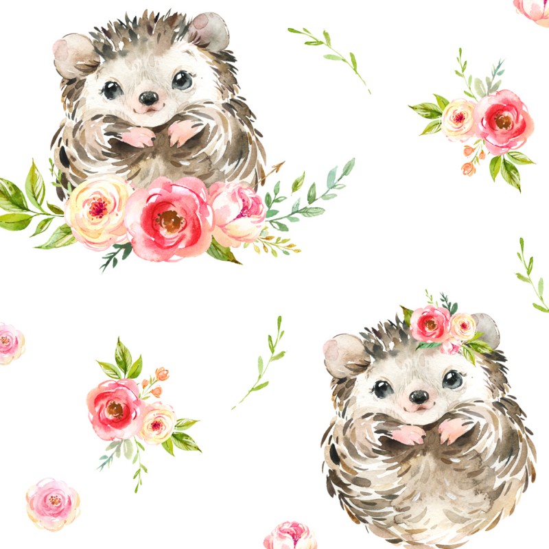Hedgehog - Preflat diaper - 28in x 28in - Cotton/spandex